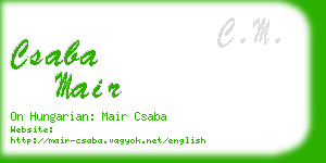 csaba mair business card